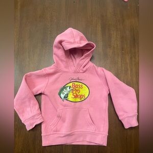 Toddler Pink Bass Pro Shops Hoodie Size 3T Girls Pullover Sweatshirt